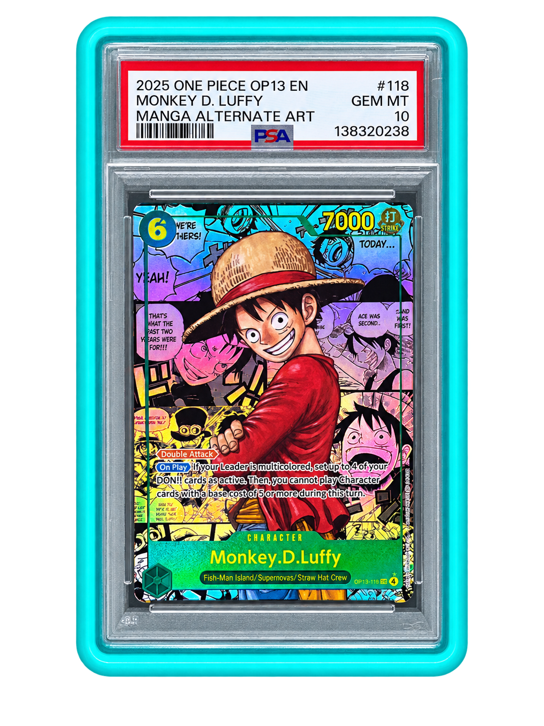 Manga Alternate Art #118 Monkey D. Luffy — PSA 10 Gem Mint