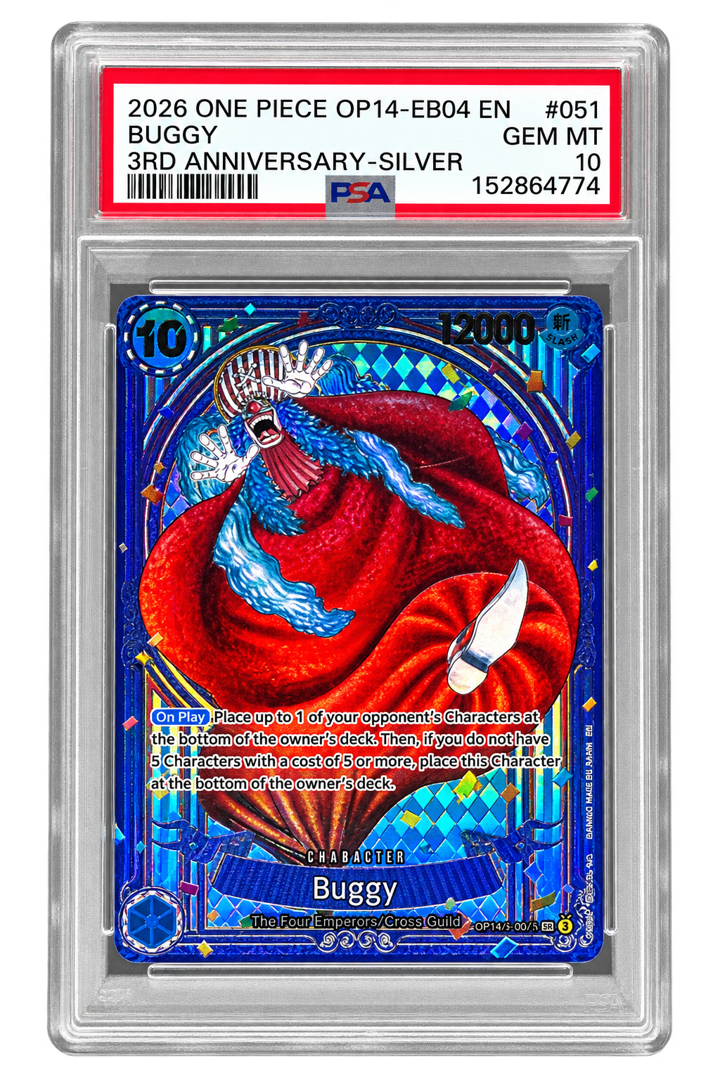 #051 Buggy 3rd Anniversary – Silver — PSA 10 Gem Mint